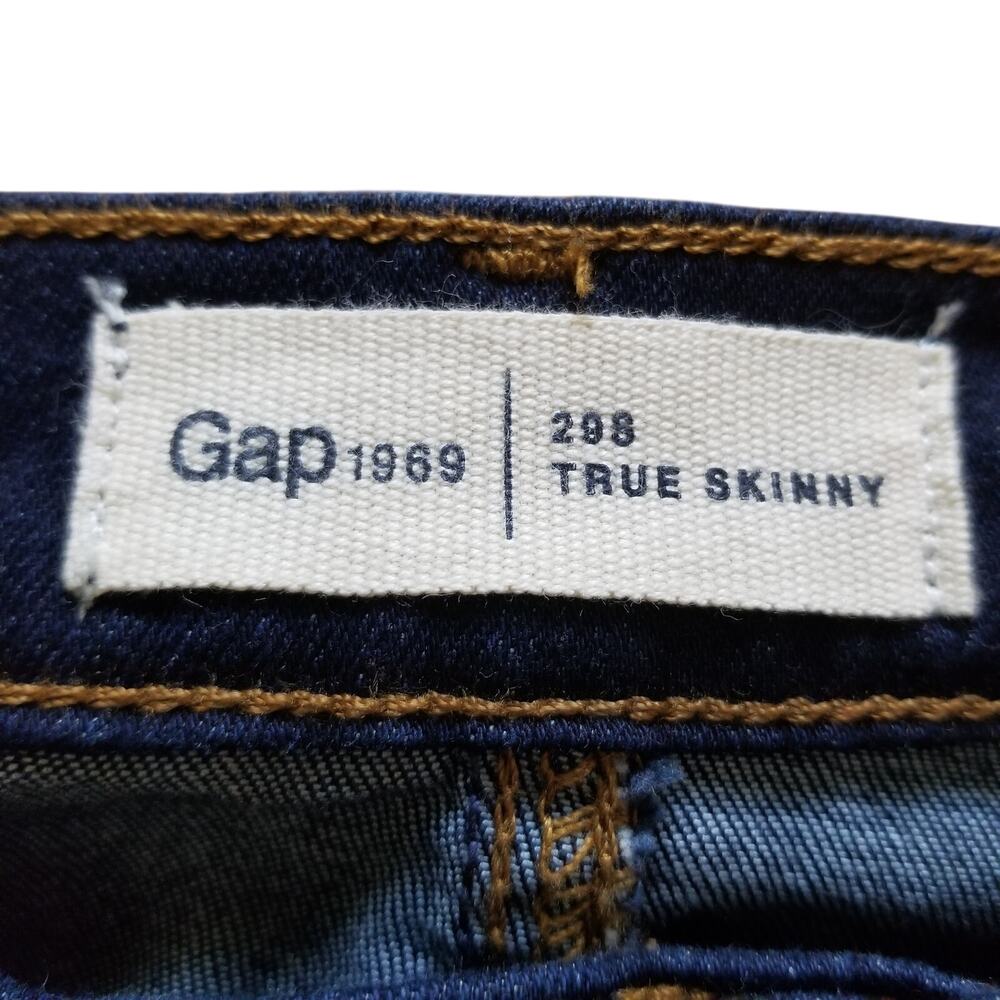GAP 1969 TRUE SKINNY Jeans Stretch Indigo Mid Rise 240894-00 - Size 29 Short - Picture 8 of 11